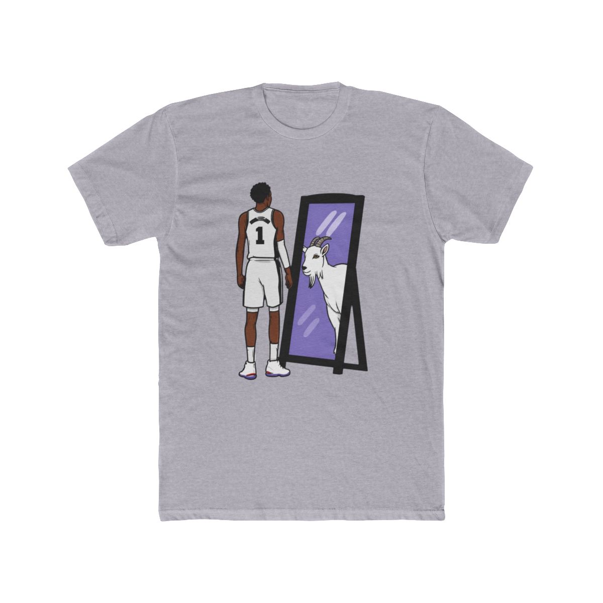 Victor Wembanyama Mirror GOAT T Shirt - alternate angle 4, merchandise