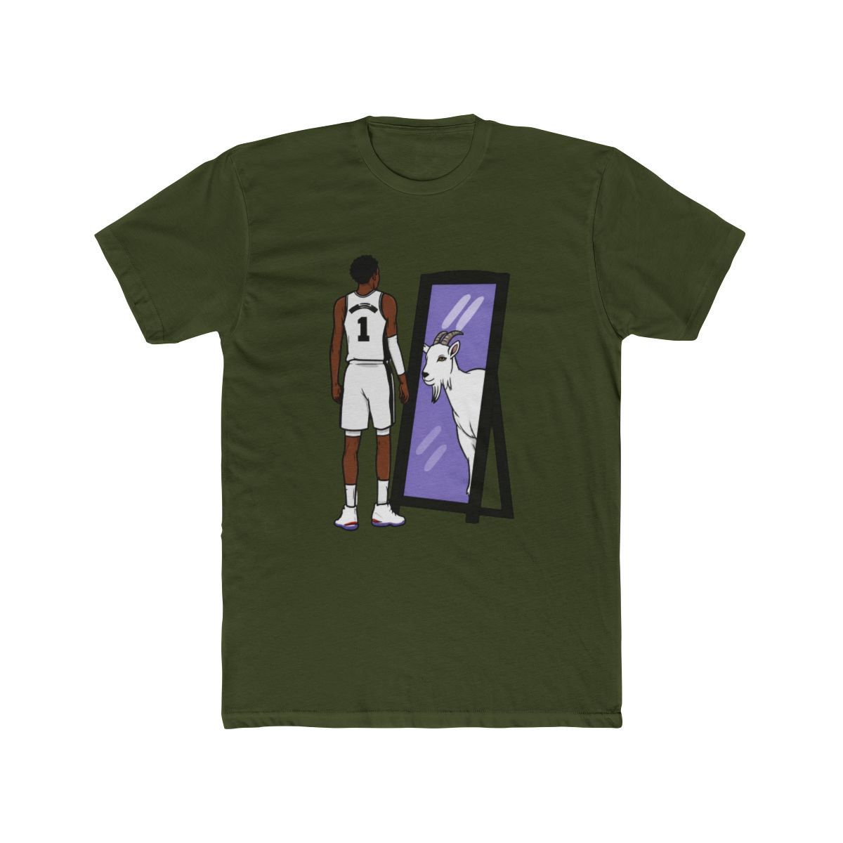 Victor Wembanyama Mirror GOAT T Shirt - alternate angle 5, merchandise