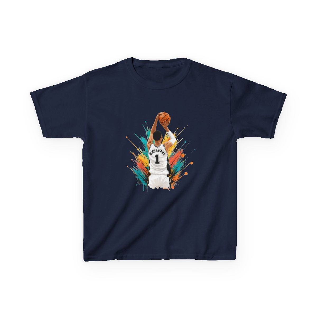 Victor Wembanyama Spurs Kids T-Shirt - alternate angle 3, merchandise