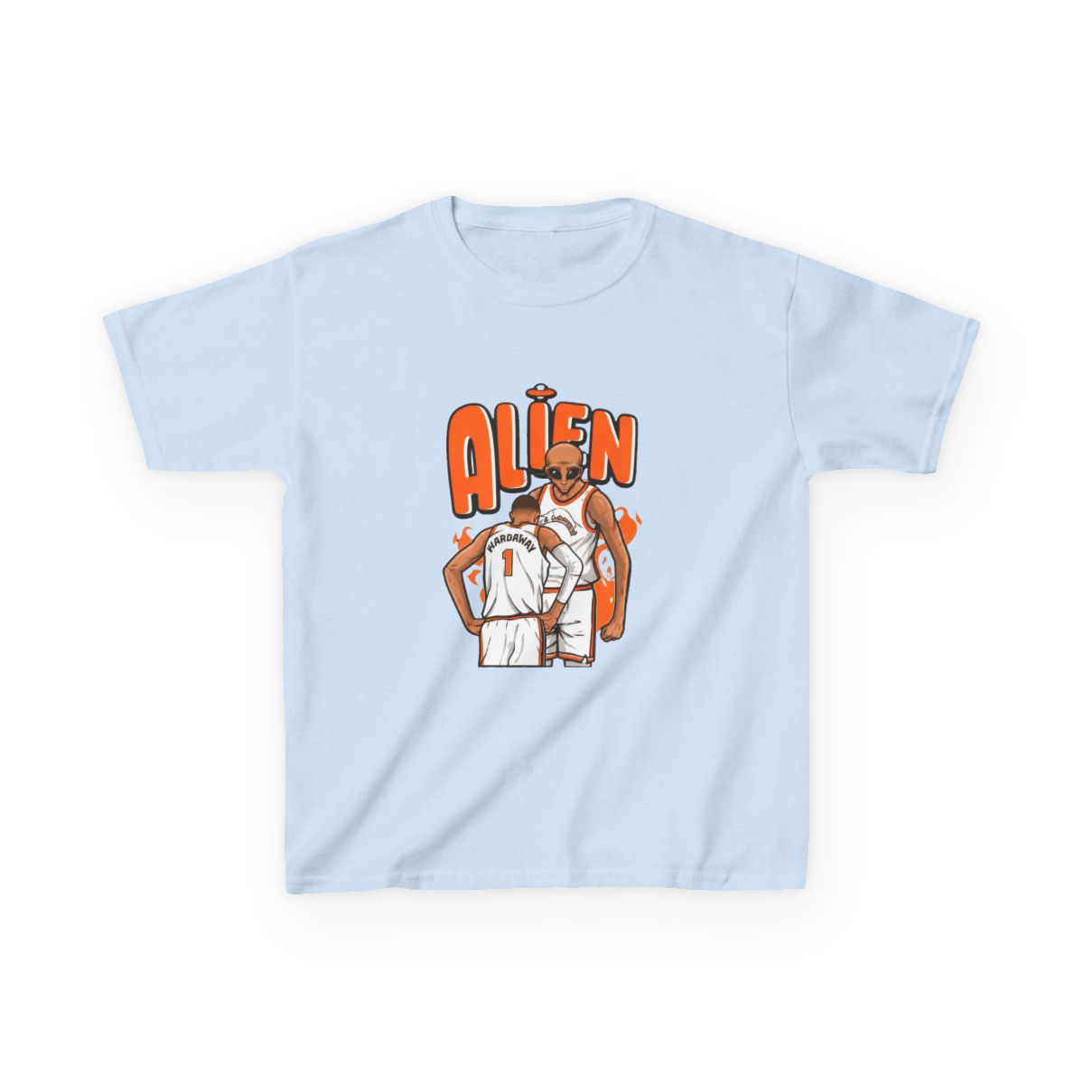 Victor Wembanyama Alien Cartoon Kids T-Shirt - alternate angle 2, merchandise