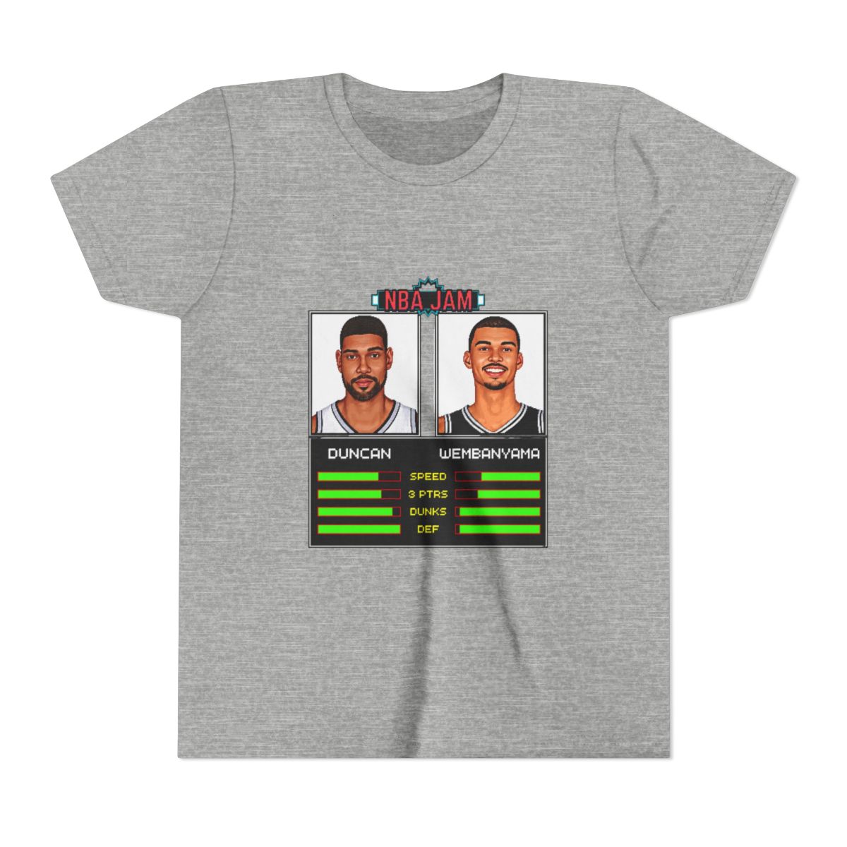 Duncan & Wembanyama - NBA Jam Edition Kids T Shirt | Victor Wembanyama - Official T-Shirts merchandise