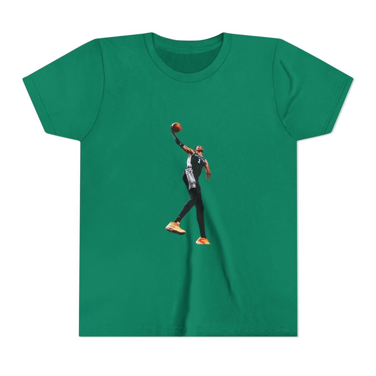Victor Wembanyama Basketball, San Antonio Basketball Kids T Shirt - alternate angle 2, merchandise
