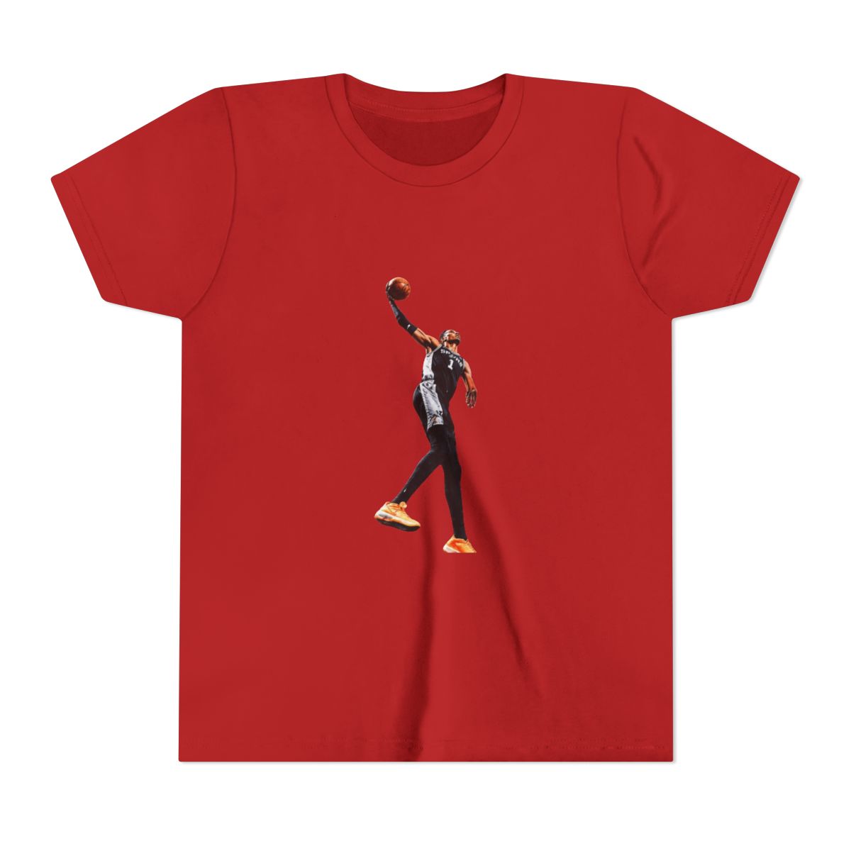 Victor Wembanyama Basketball, San Antonio Basketball Kids T Shirt - alternate angle 5, merchandise