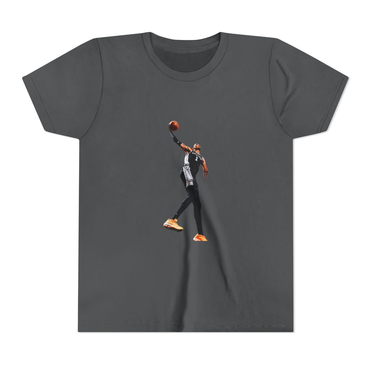 Victor Wembanyama Basketball, San Antonio Basketball Kids T Shirt - alternate angle 4, merchandise