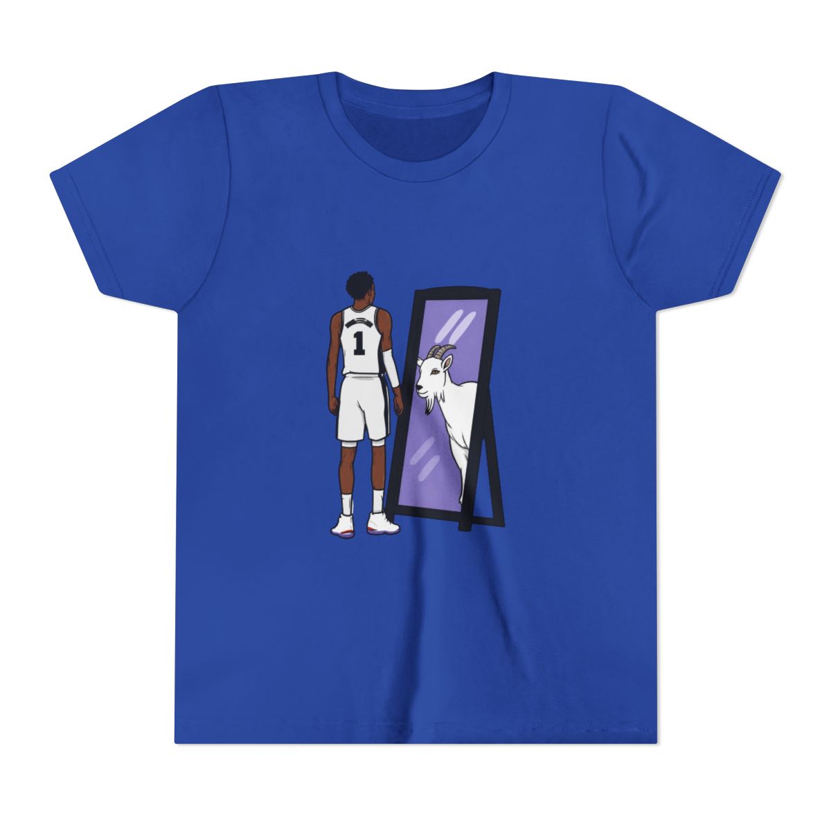 Victor Wembanyama Mirror GOAT Kids T Shirt - alternate angle 4, merchandise