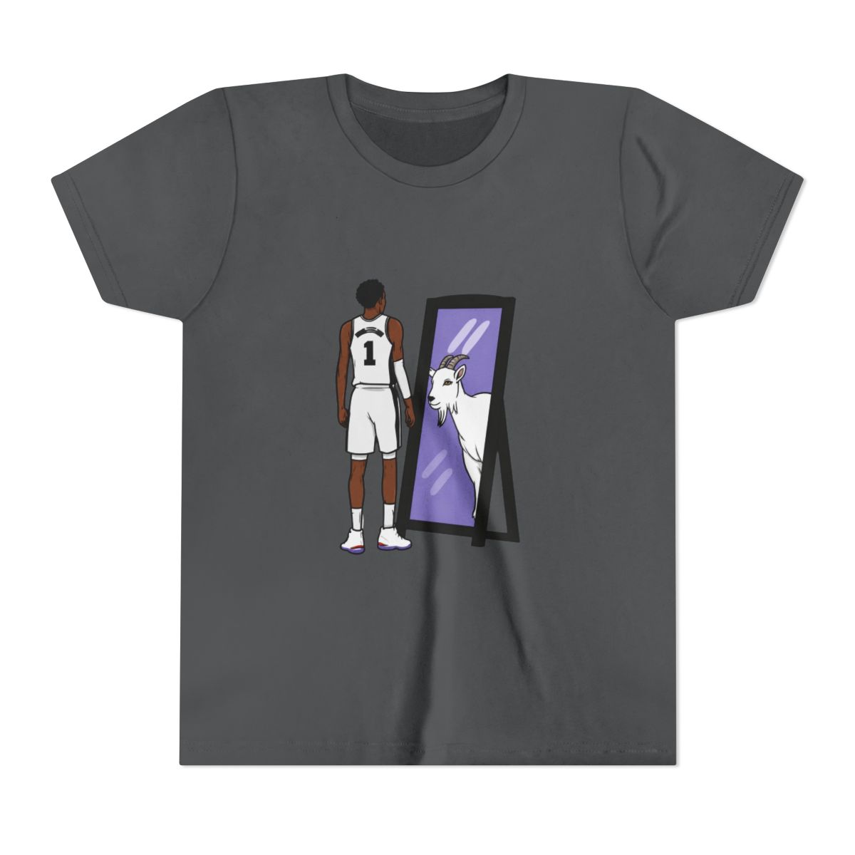 Victor Wembanyama Mirror GOAT Kids T Shirt - alternate angle 5, merchandise